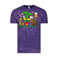 Cloud Purple lvn juneteenth licensed vocational nurse with croc Vintage Tee - AdoDesignShop