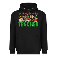 Black santa's favorite teacher Heavyweight Hoodie - MaliasSmallBusiness