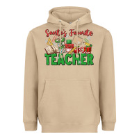 Mushroom santa's favorite teacher Heavyweight Hoodie - MaliasSmallBusiness