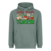 Sage santa's favorite teacher Heavyweight Hoodie - MaliasSmallBusiness