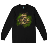 Black camouflage glitter patch Long Sleeve Tee - AdoDesignShop