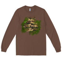 Chestnut camouflage glitter patch Long Sleeve Tee - AdoDesignShop