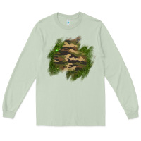 Matcha camouflage glitter patch Long Sleeve Tee - AdoDesignShop