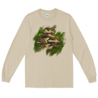 Mushroom camouflage glitter patch Long Sleeve Tee - AdoDesignShop