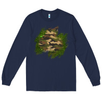 Navy camouflage glitter patch Long Sleeve Tee - AdoDesignShop