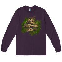 Plum camouflage glitter patch Long Sleeve Tee - AdoDesignShop