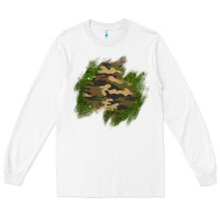 White camouflage glitter patch Long Sleeve Tee - AdoDesignShop