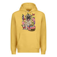 Antique Gold Easter pug Premium Hoodie - RanaPortraitStore