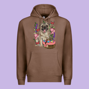 Easter Pug Premium Hoodie Designed By Ranaportraitstore