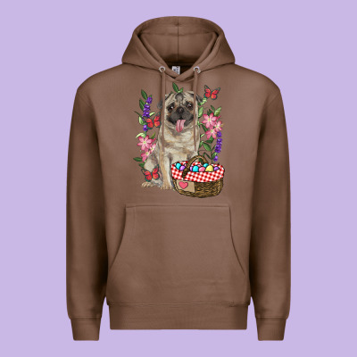 Easter Pug Premium Hoodie Designed By Ranaportraitstore