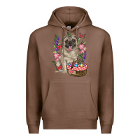 Chestnut Easter pug Premium Hoodie - RanaPortraitStore