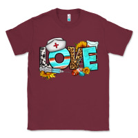 Burgundy love nurse western Classic Tee - BundleAndBundleShop