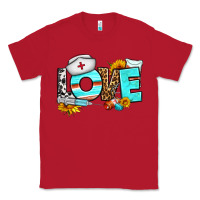Red love nurse western Classic Tee - BundleAndBundleShop