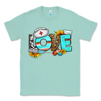 Seafoam love nurse western Classic Tee - BundleAndBundleShop