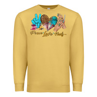 Antique Gold peace love nails bbs Premium Sweatshirt - BundleAndBundleShop