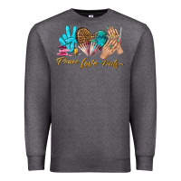 Charcoal Heather peace love nails bbs Premium Sweatshirt - BundleAndBundleShop