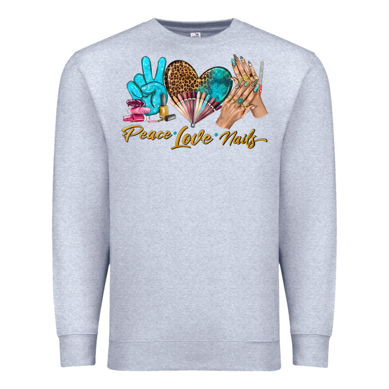 Peace Love Nails Bbs Premium Sweatshirt by BundleAndBundleShop | Teevron
