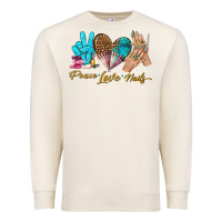 Sandshell peace love nails bbs Premium Sweatshirt - BundleAndBundleShop