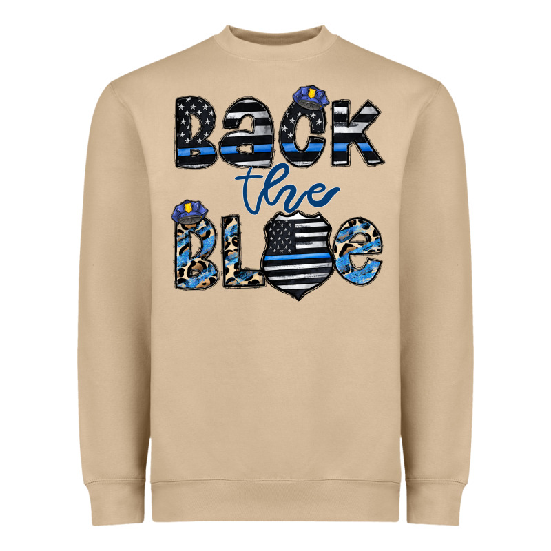Back The Blue1 Heavyweight Sweatshirt by CowhideDigitalArt | Teevron