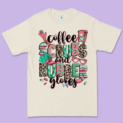 Premium Tee coffee scrubs and rubber gloves