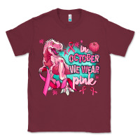 Burgundy dinosaur  in october we wear pink Classic Tee - AdoDesignShop