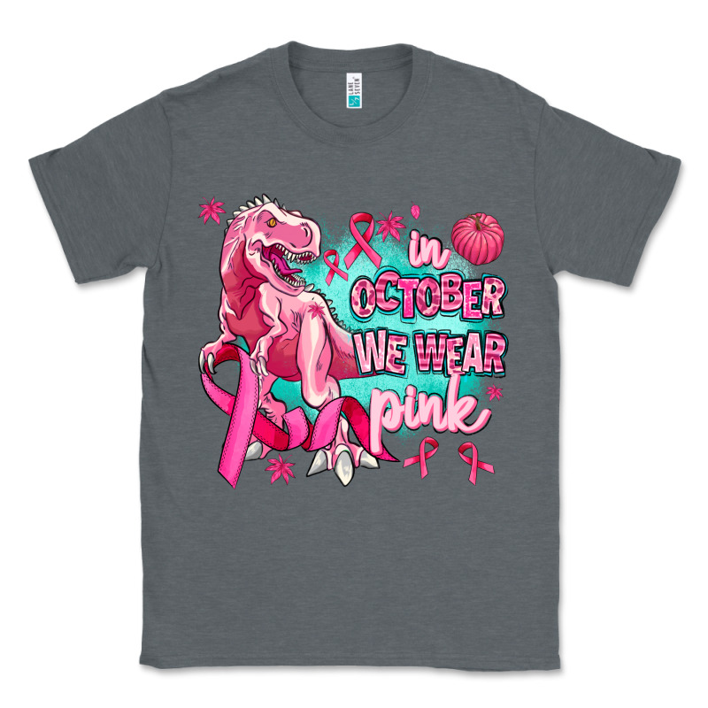 Dinosaur  In October We Wear Pink Classic Tee by AdoDesignShop | Teevron