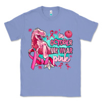 Colony Blue dinosaur  in october we wear pink Classic Tee - AdoDesignShop