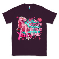 Plum dinosaur  in october we wear pink Classic Tee - AdoDesignShop