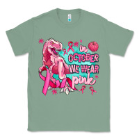Sage dinosaur  in october we wear pink Classic Tee - AdoDesignShop