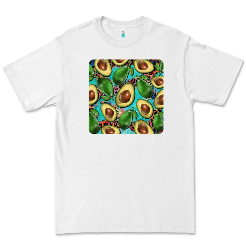 Avacado With Turquoise And Leopard Background Mug Coaster Premium Tee by BarkalooDesign | Teevron