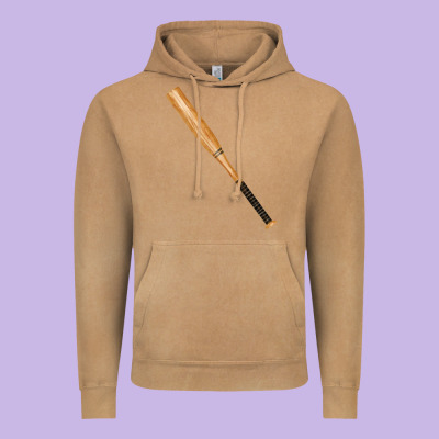Wooden Softball Bat Vintage Hoodie Designed By Fadigitalartstudio