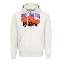 Oatmeal Heather busy raising ballers Zipper Hoodie - MaliasSmallBusiness