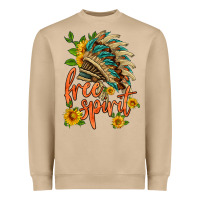 Mushroom free spirit sunflower and indian headdress Heavyweight Sweatshirt - HRA Design Shop