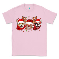 Bubblegum Pink christmas dogs corgi chihuahua frenchie Classic Tee - Jasminsmagicworld