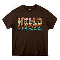 Chocolate Brown hello fall Heavy Core Tee - Artiststas