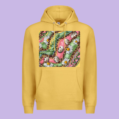 Easter Quail Egg And Daisy Premium Hoodie Designed By Ranaportraitstore