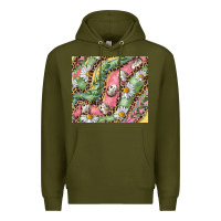 Army Green Easter Quail Egg And Daisy Premium Hoodie - RanaPortraitStore