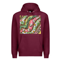 Burgundy Easter Quail Egg And Daisy Premium Hoodie - RanaPortraitStore
