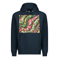Navy Easter Quail Egg And Daisy Premium Hoodie - RanaPortraitStore