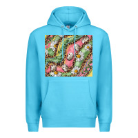 Ocean Blue Easter Quail Egg And Daisy Premium Hoodie - RanaPortraitStore