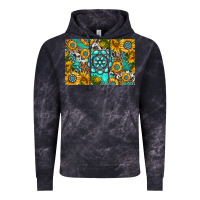 Cloud Black western turquoise and sunflowers skinny metal can holder Vintage Hoodie - HRA Design Shop