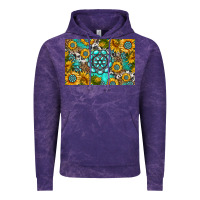 Cloud Purple western turquoise and sunflowers skinny metal can holder Vintage Hoodie - HRA Design Shop