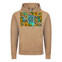 Vintage Coffee western turquoise and sunflowers skinny metal can holder Vintage Hoodie - HRA Design Shop