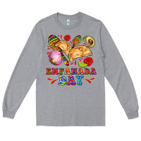 Heather Grey empanada day Long Sleeve Tee - AdoDesignShop