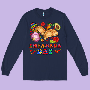 Empanada Day Long Sleeve Tee Designed By Adodesignshop
