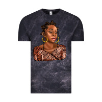 Cloud Black afro woman Vintage Tee - AdoDesignShop
