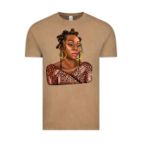 Vintage Coffee afro woman Vintage Tee - AdoDesignShop