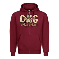 Burgundy dog mama Zipper Hoodie - MaliasSmallBusiness
