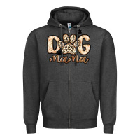 Charcoal Heather dog mama Zipper Hoodie - MaliasSmallBusiness