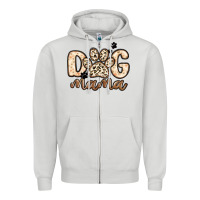 Dove Grey dog mama Zipper Hoodie - MaliasSmallBusiness